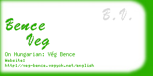 bence veg business card
